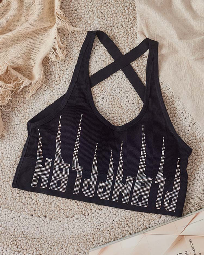 Royalfashion Дамски спортен сутиен с циркони