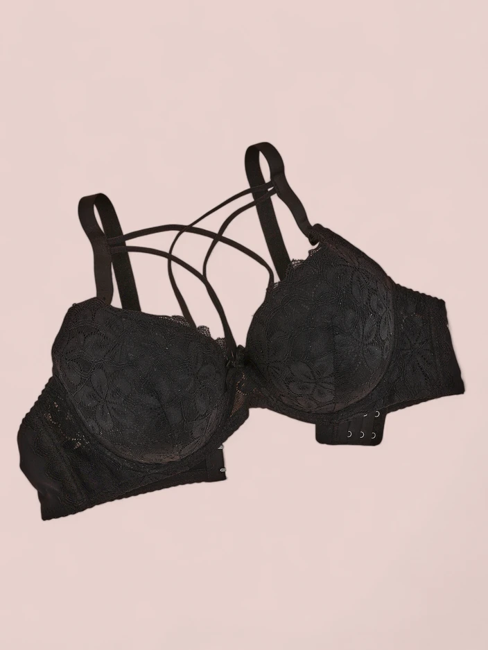 Royalfashion Женски сутиен с подплънки и дантела