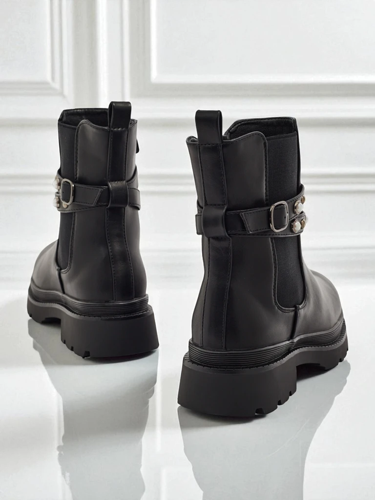 Високи дамски еко кожени боти Pearl Mist