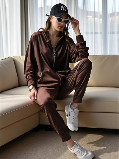 Royalfashion Дамски комплект а'ла кадифе