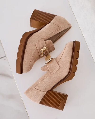 Royalfashion Дамски мокасини с високи токчета Nezii