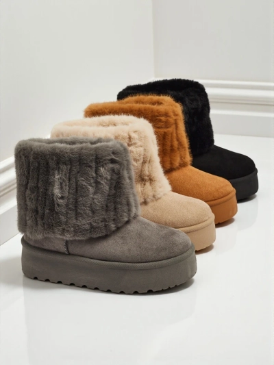 Дамски ботуши тип снегоходки с пухкава подплата Irelle