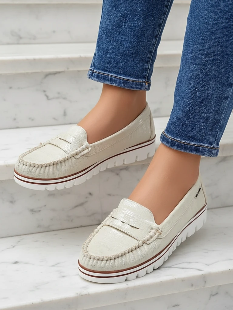 Royalfashion Жени екологични замшеви мокасини Bellisse