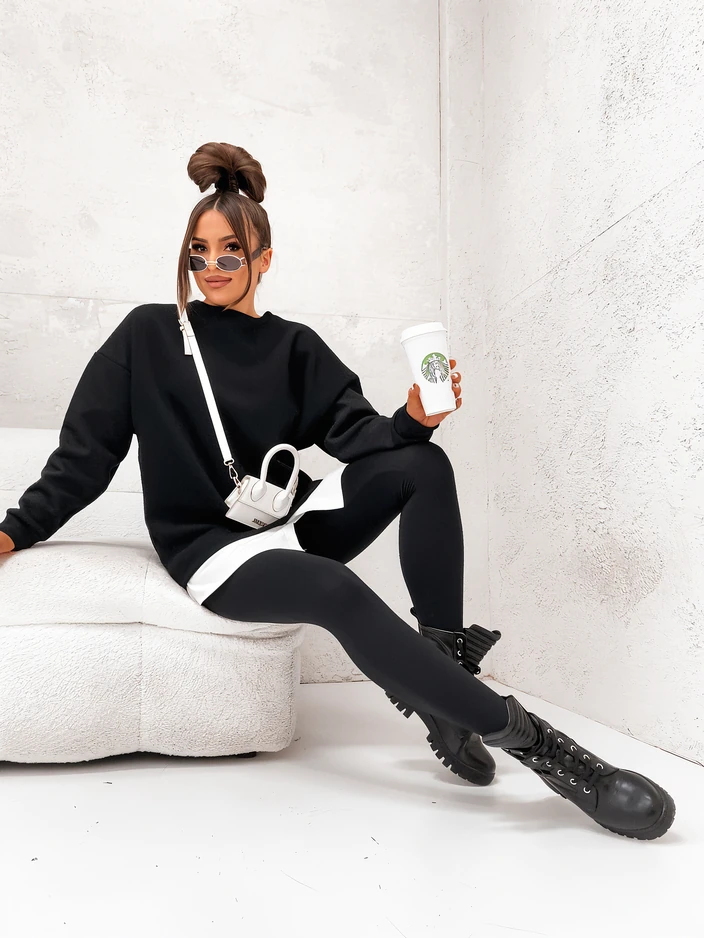 Royalfashion Жена памучна суитшърт с detachable долна част