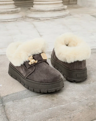 Royalfashion Дамски къси ботуши a'la snow boots Dobis