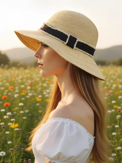 Royalfashion Дамска сламена шапка Sunny Meadow