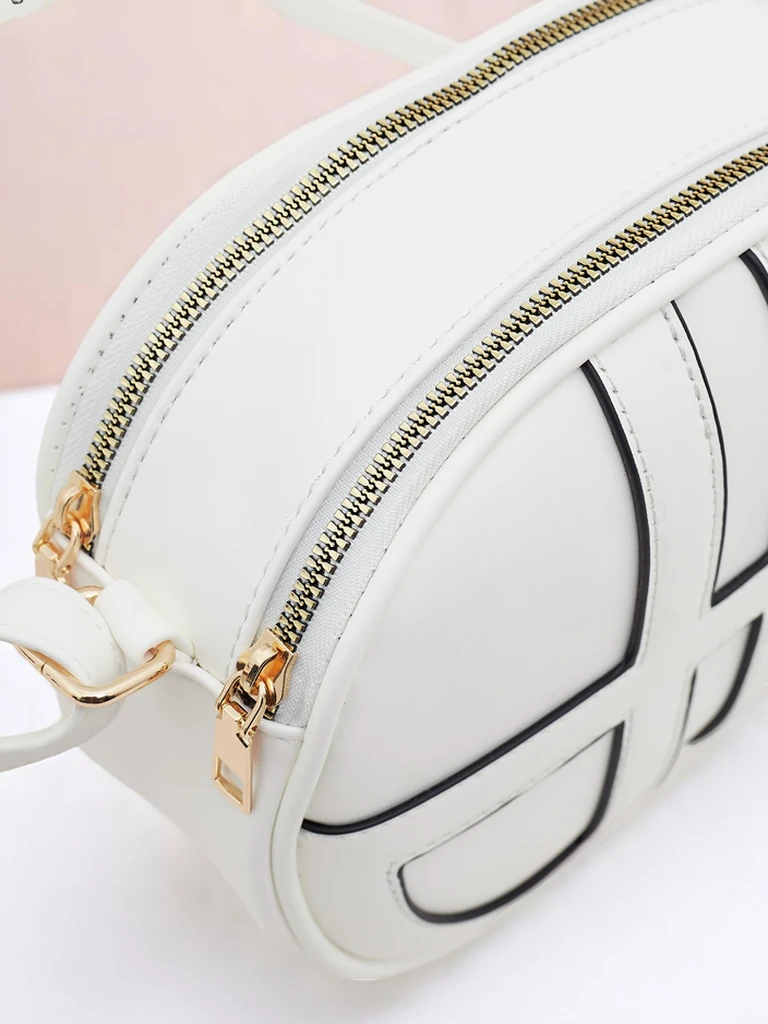 Royalfashion Дамска малка кръгла чанта от еко кожа Riva Circle