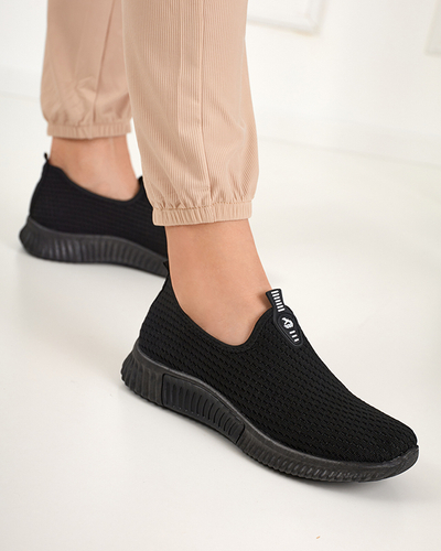 Czarne damskie wsuwane buty sportowe Banila - Obuwie