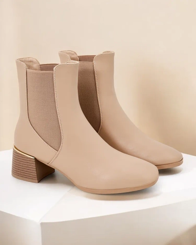 Дамски глезенови боти с нисък ток Royalfashion Eterra