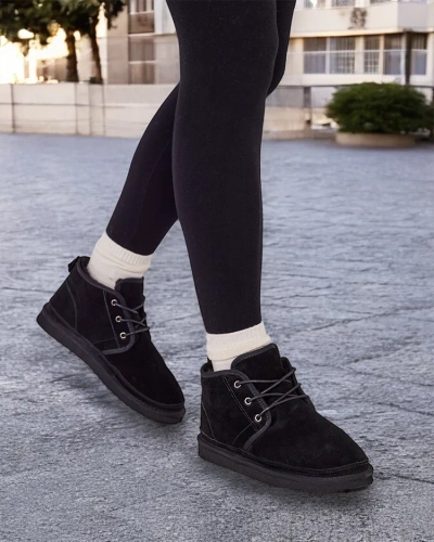 Czarne śniegowce męskie Gavin - Obuwie