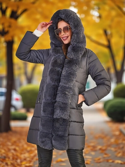 Дамско яке Royalfashion с отделящи се ръкави