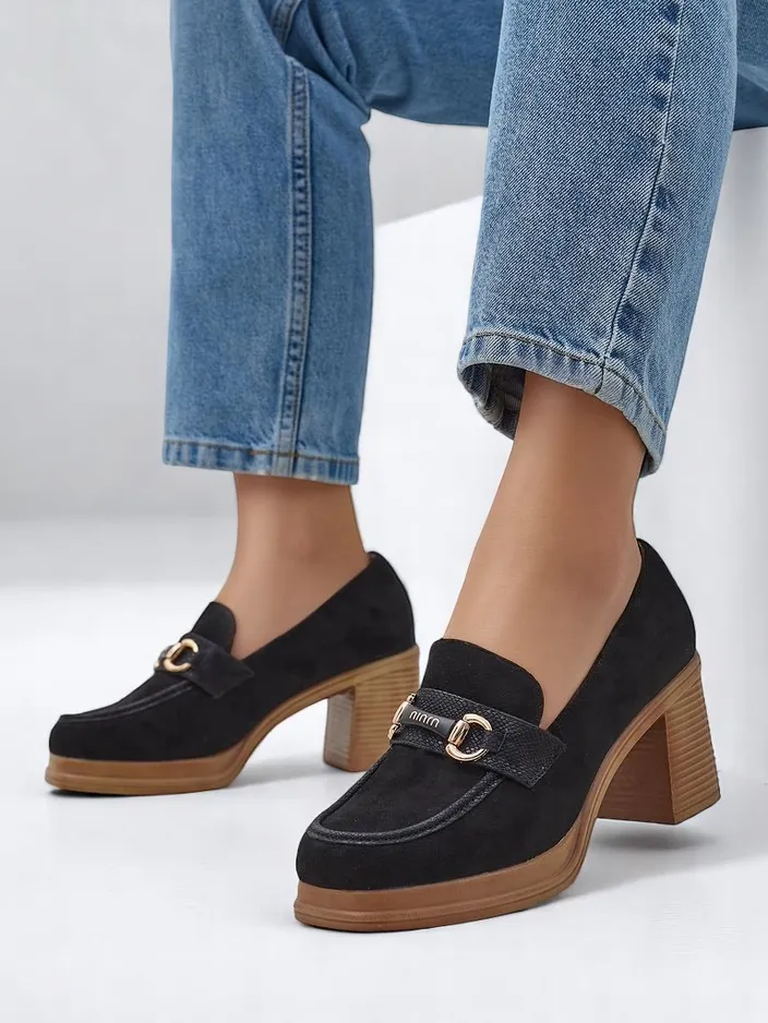 Royalfashion дамски лоуфъри с широк ток Apareus