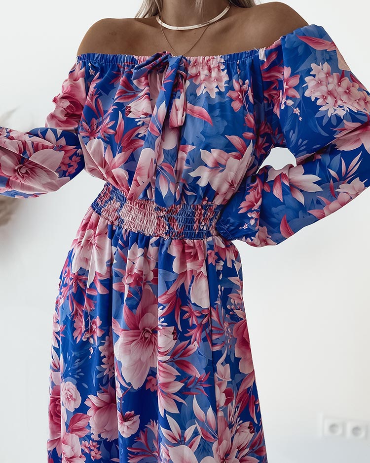 Royalfashion Дамска миди рокля с оригинален десен