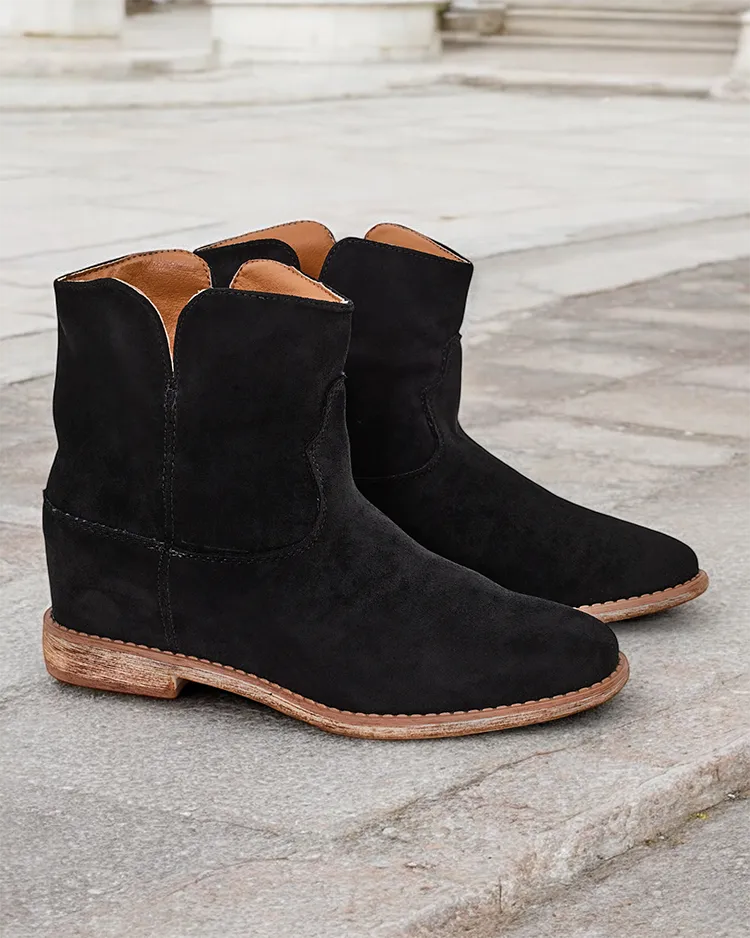 Royalfashion Дамски ботуши в стил на каубой с покрития кец Blueston