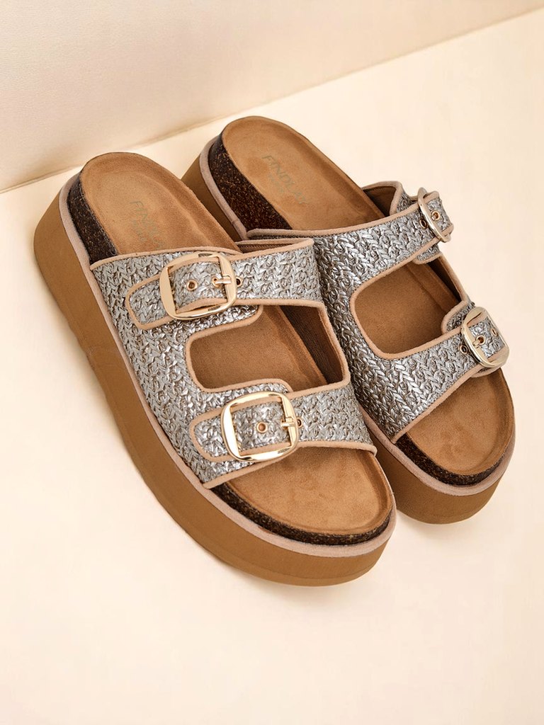 Royalfashion Дамски джапанки на платформа Nora Woven