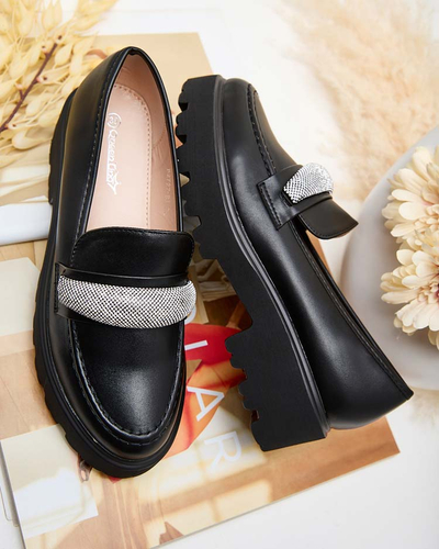 Royalfashion Дамски мокасини с циркони Emerne