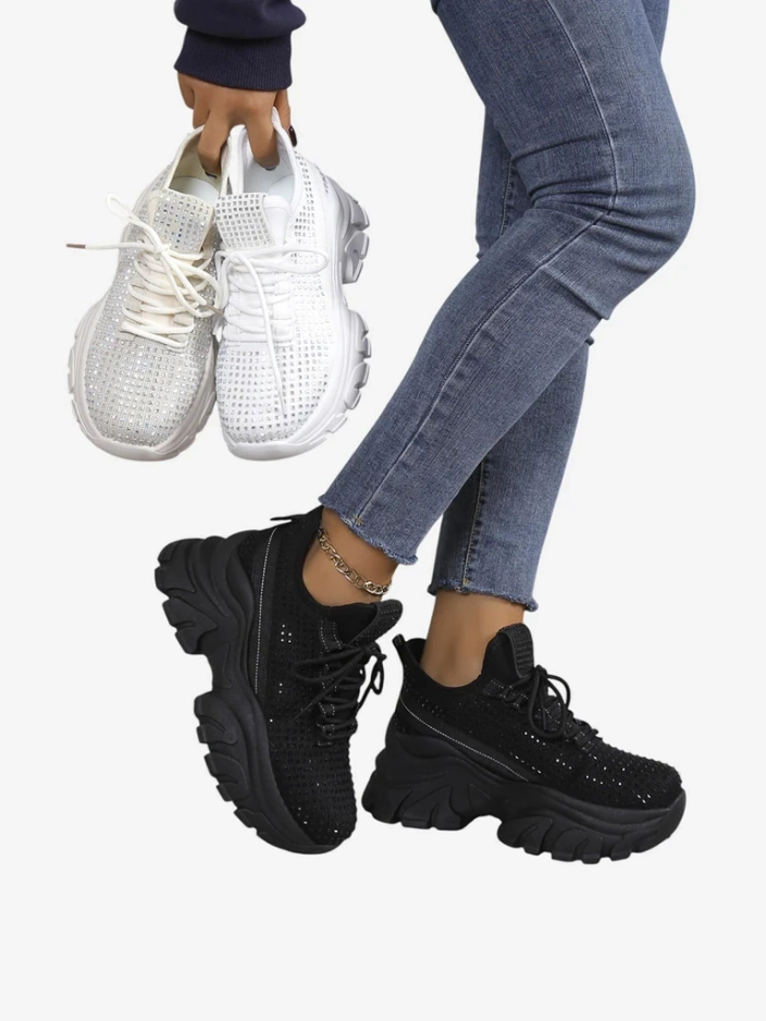 Royalfashion дамски спортни маратонки с кристали Blysco