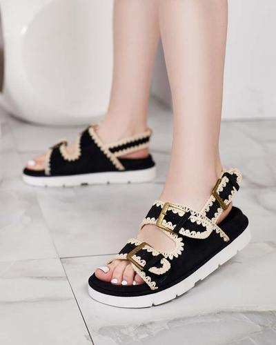 Royalfashion Дамски сандали Lunnay eko от велур