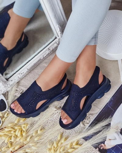 Royalfashion Дамски сандали с горна част от пайети