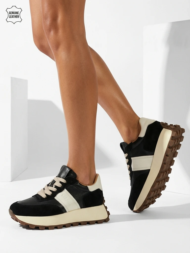 Спортни дамски маратонки от естествена кожа Naterre