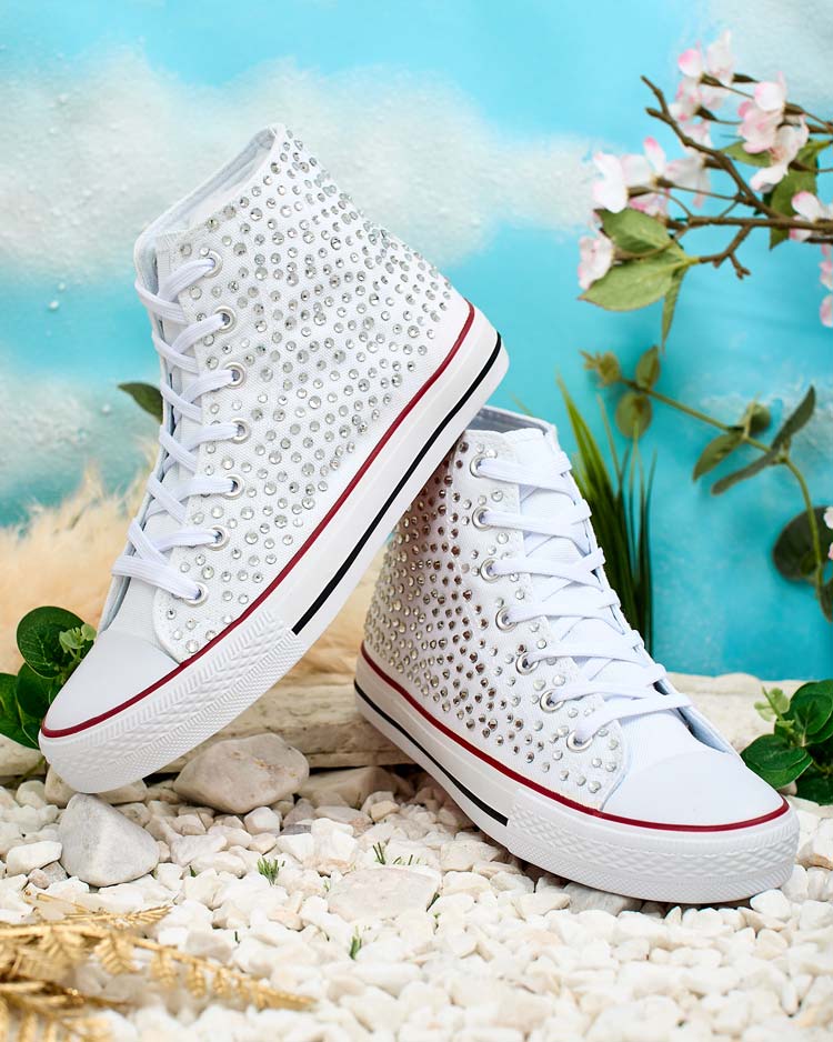 Royalfashion Дамски кецове с пайети Shis