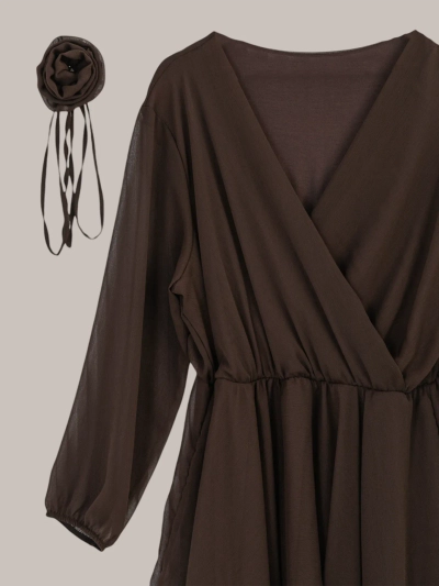 Royalfashion Класическа дамска рокля с дължина до коляното