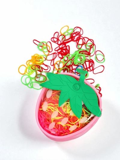 Royalfashion Многоцветни силиконови ластици за коса Ягода