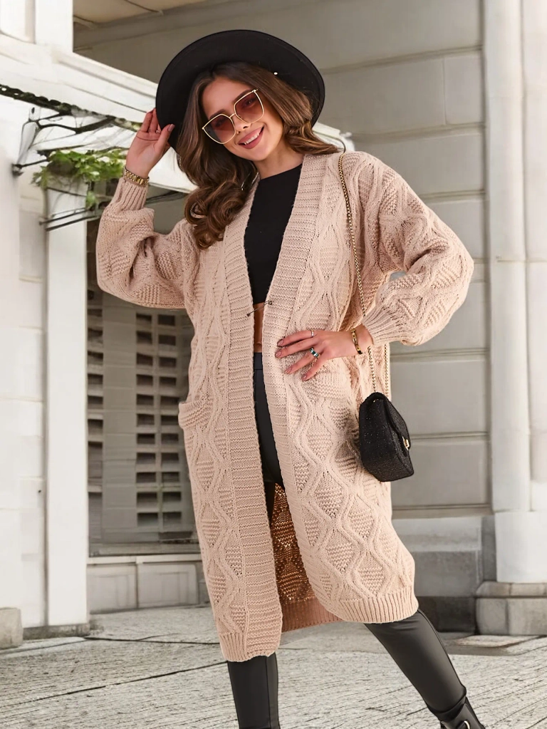 Ройалфешън Плетен дамски пончо пуловер