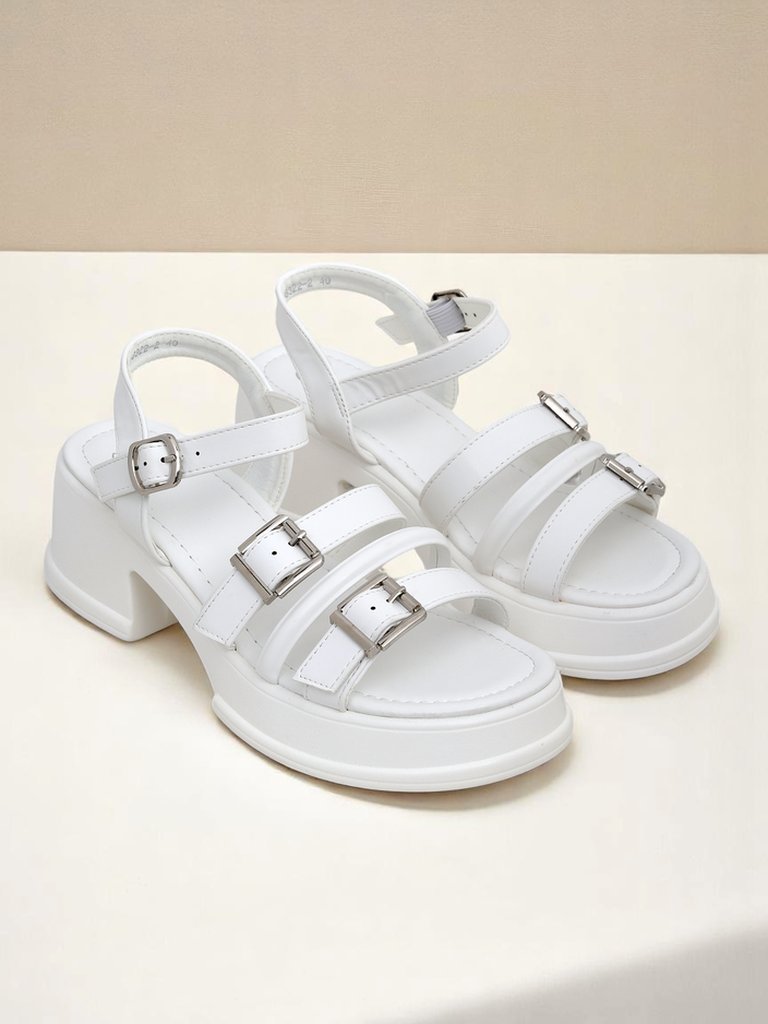 Royalfashion Дамски сандали с нисък дебел ток Otteze