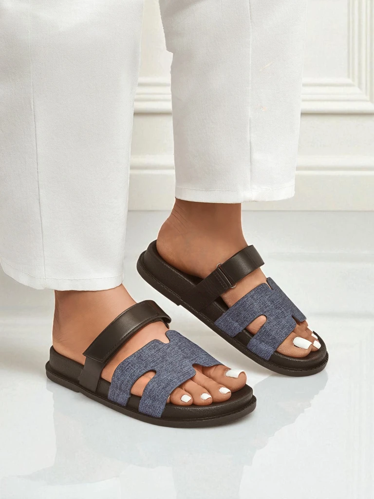 Royalfashion дамски чехли от еко кожа FlexiComfi