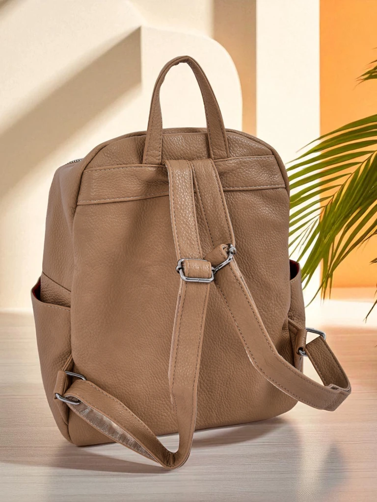 Дамска раница Aureliana Królewska Moda Светлокафява Еко кожа с цип