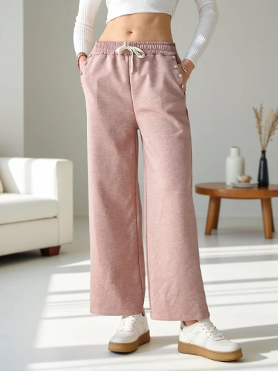 Royalfashion Женски широки спортни панталони с камъчета