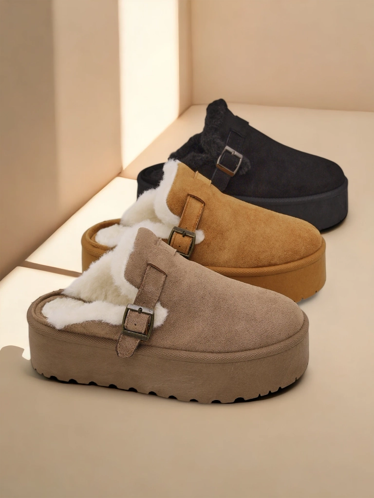 Royalfashion Къси глезенови ботуши без токчета за жени Поктес