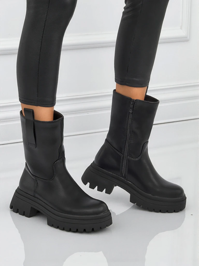 Дамски високи боти от еко кожа Scarlet Mist