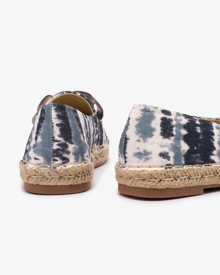 Royalfashion Черни дамски еспадрили с принт Serffio