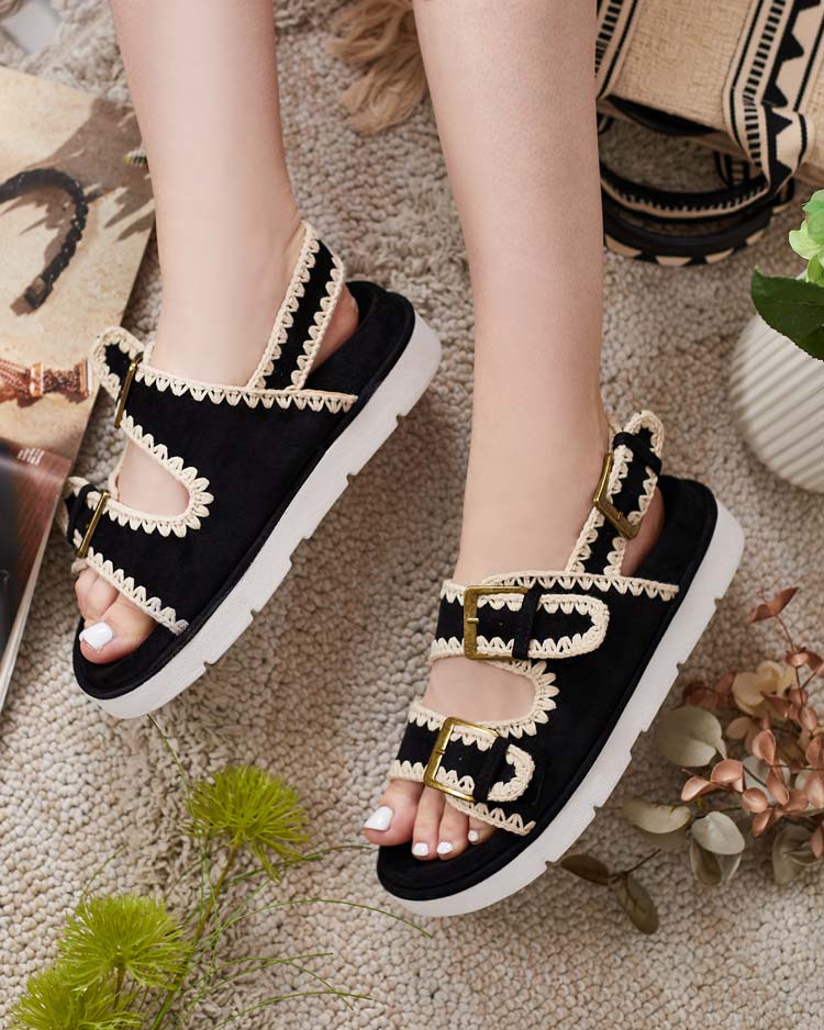 Royalfashion Дамски сандали Lunnay eko от велур