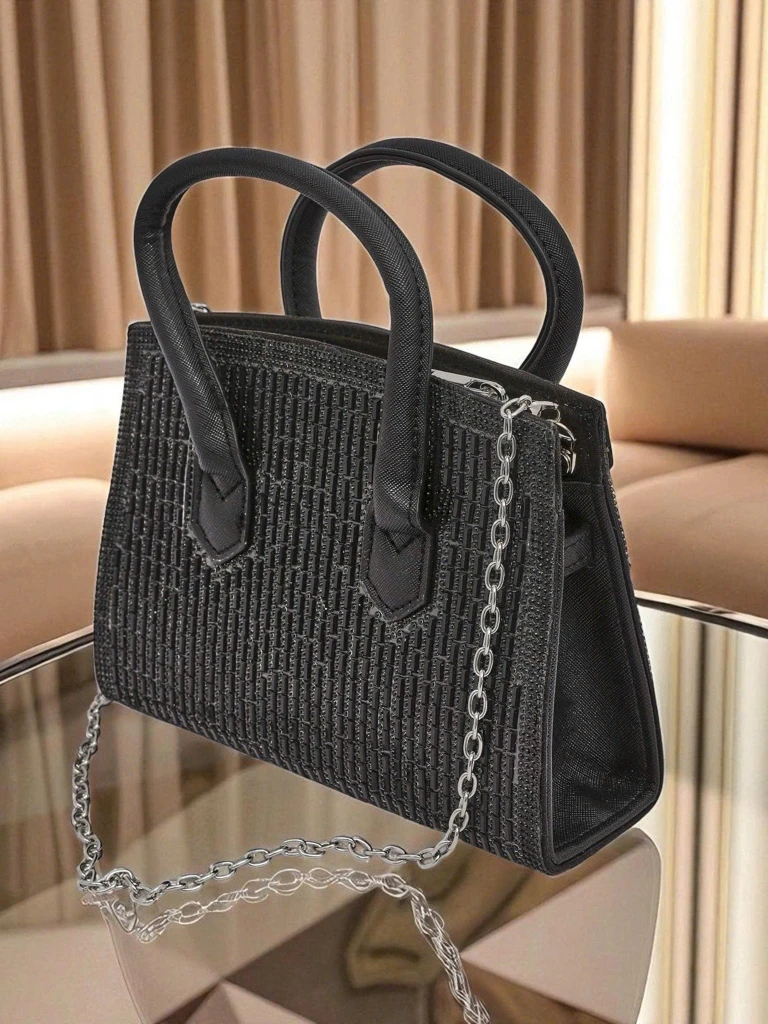 Royalfashion Дамска чанта тип клъч с цирконии Seren Voux