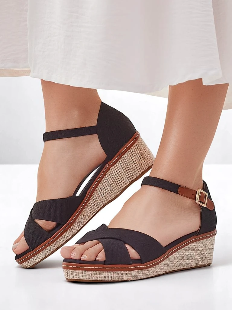 Royalfashion Дамски сандали на платформа без пръсти Terrific