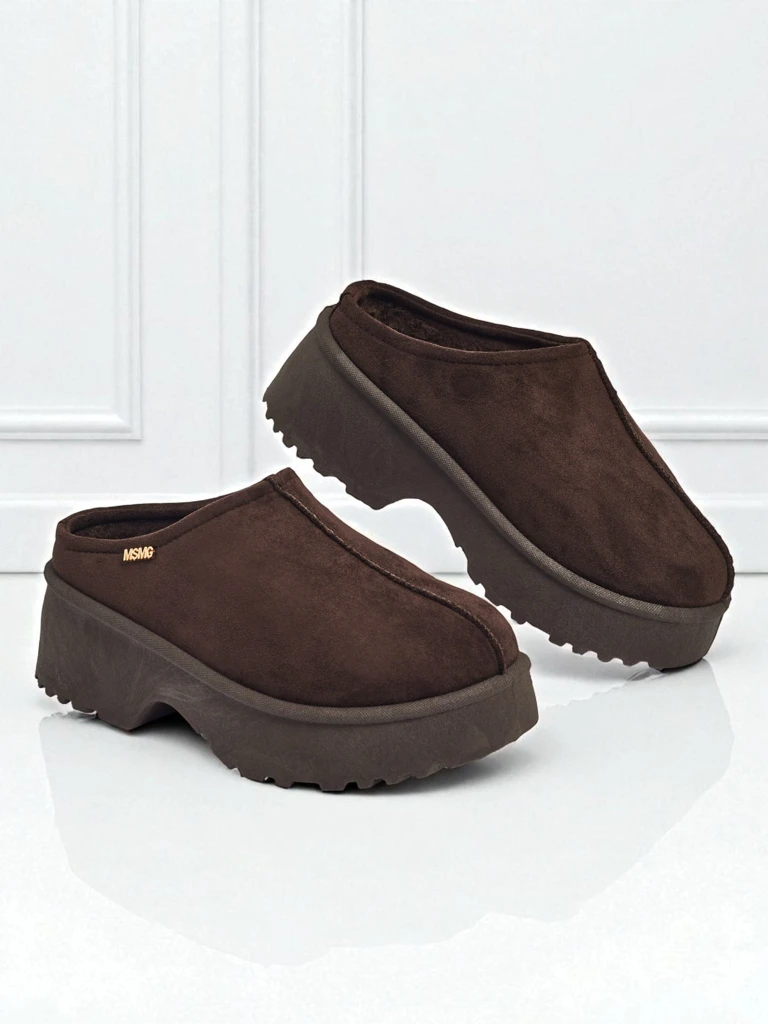 Къси дамски боти а'ла сноубутс с пухкава подплата Noelina