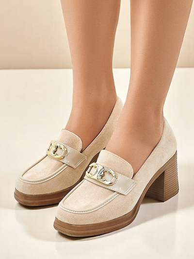 Royalfashion Женски мокасини на блок ток Qeroy