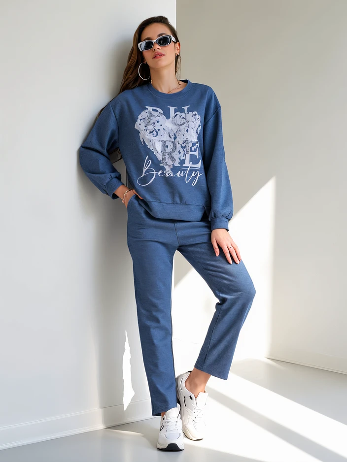 Royalfashion Дамски комплект от вискоза с принт