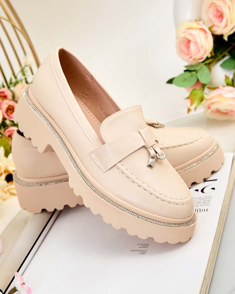 Royalfashion Дамски мокасини с циркони Ali