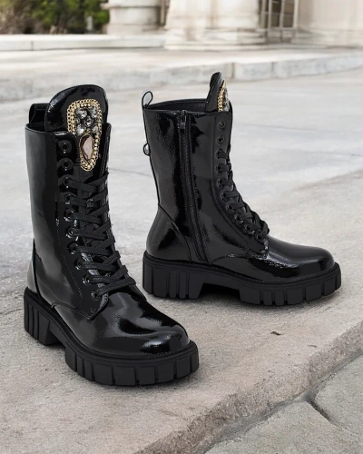 Royalfashion Дамски ботуши Operre с дантела