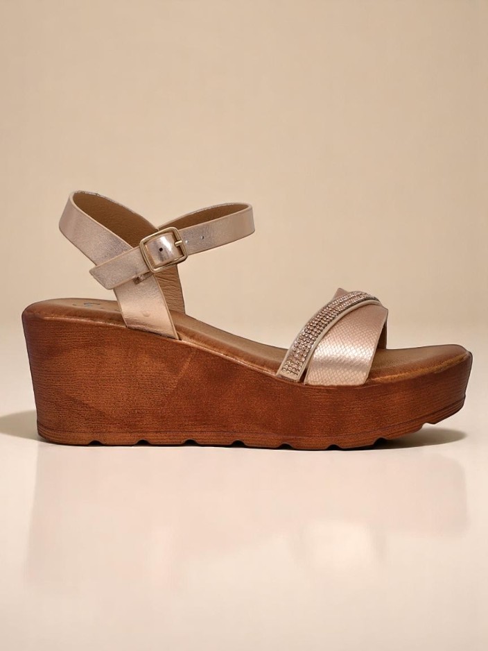 Royalfashion Женски платформи с камъчета и блестящи елементи Aurora Glow