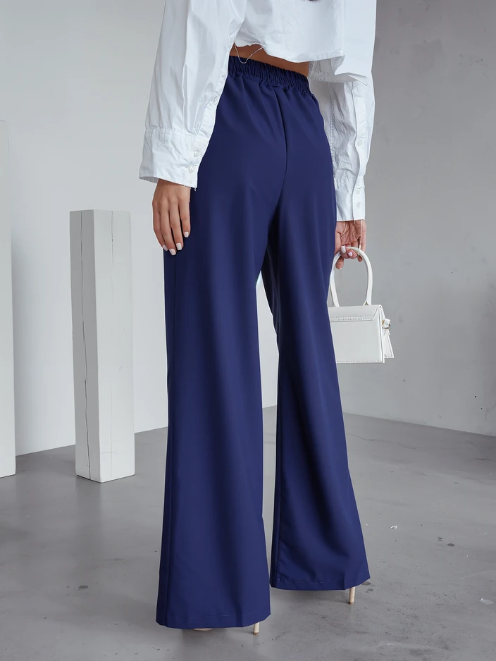 Royalfashion Широки женски панталони с нагъвка