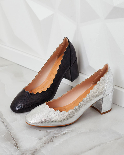 Royalfashion Черни дамски обувки с токчета Nynony