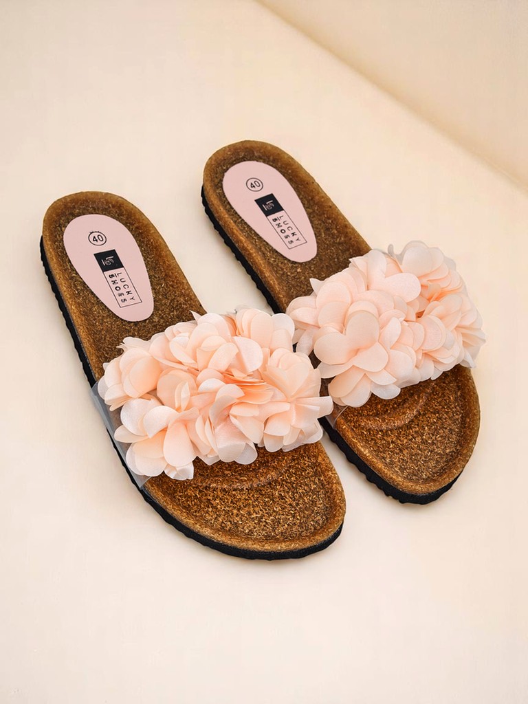 Royalfashion Дамски чехли с цветчета Flora Soft