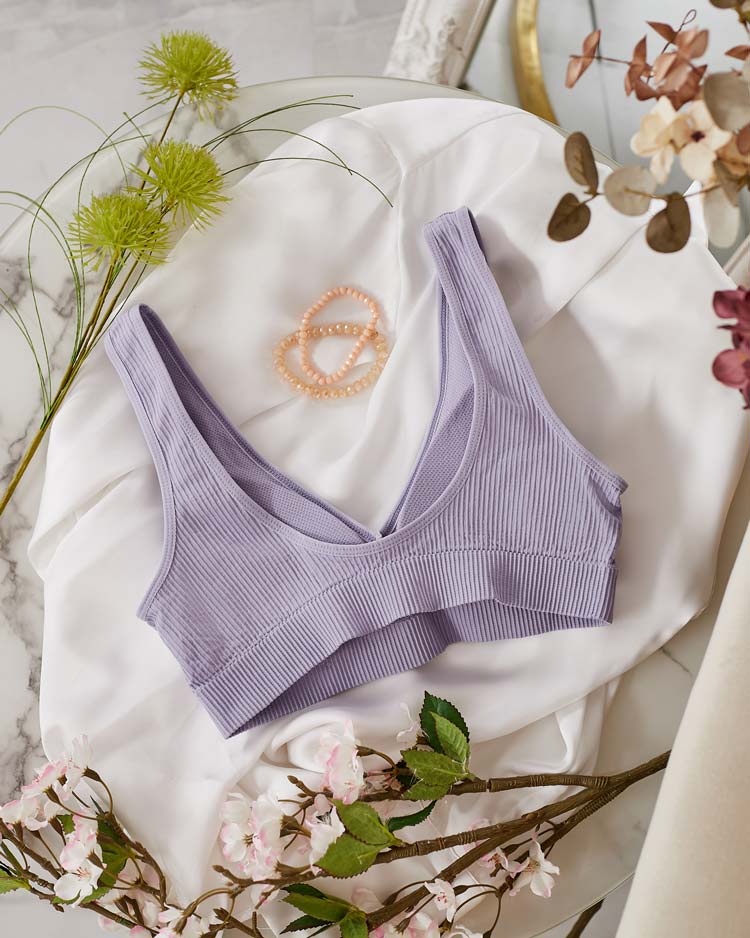 Royalfashion Дамски спортен сутиен с ребра