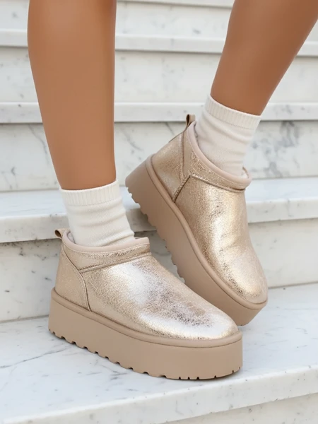 Royalfashion Дамски къси ботуши a'la snow boots Ozozi