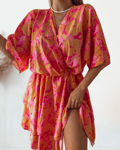 Royalfashion Дамска мини рокля с оригинален десен